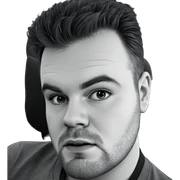 monochrome portrait of a man sticker