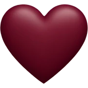burgundy heart sticker