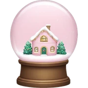 pale pink snow globe sticker