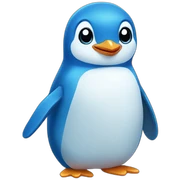 cute blue penguin sticker