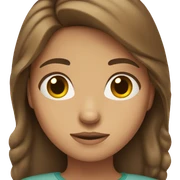 Girl with brown hair and brown eyes  sticker