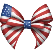 american flag bow sticker