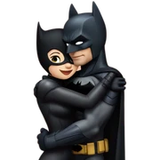 batman and catwoman hugging sticker