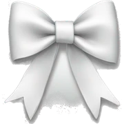 White bow sticker