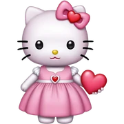 hello kitty heart sticker