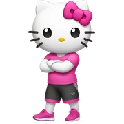 Fitness hello kitty sticker