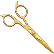 golden scissors sticker