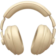 headphones for music Beige Aesthetic sticker
