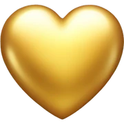Glowing gold heart  sticker