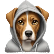 Dog wearing hoodie  sticker