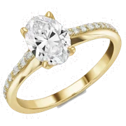 Oval solitire engagement ring yellow gold sticker