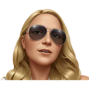 blonde girl in sunglasses portrait sticker