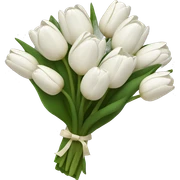 white tulip bouquet  sticker