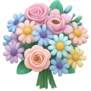 pastel flower bouquet sticker