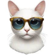 Cat with sunglasses sticker