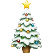White Christmas tree sticker