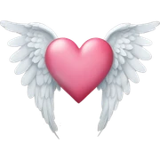 heart with angel wings sticker