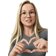 heartfelt gaze from blonde girl sticker