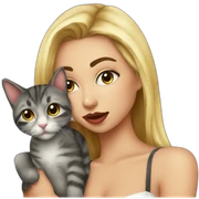 hot girl kiss cat sticker