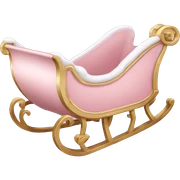 pale pink sleigh sticker