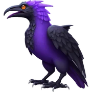 Corvus black and purple dragon  sticker