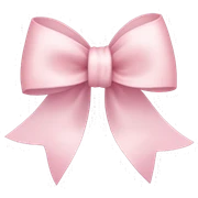 light pink ribbon bow sticker