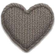 Knit heart, like a sweater textured heart sticker