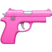 pink pistol with  pink bow sticker