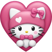 hello kitty heart sticker
