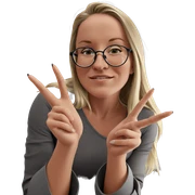 blonde girl with glasses indoors sticker