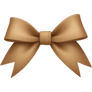 light brown bow sticker