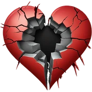 Heart broken sticker