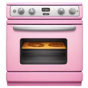 Pink oven  sticker
