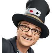 smiling boy in hat sticker