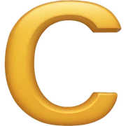 letter C sticker
