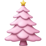 pastel pink christmas tree sticker