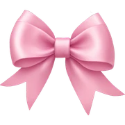 light pink ribbon bow sticker