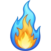 blue fire sticker