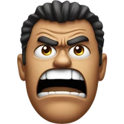 Angry face sticker