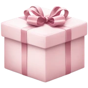 Light pink Christmas gifts under a white Christmas tree  sticker