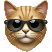 Cat with sunglasses sticker