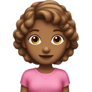 niña con el pelo marrón y ropa rosa  sticker