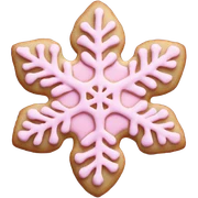 light pink snowflake cookie sticker