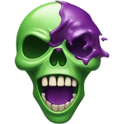 A barfing skull sticker