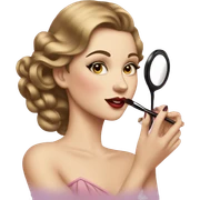 1920’s girl applying makeup  sticker