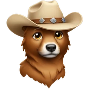 Animal wearing Cowboy hat sticker