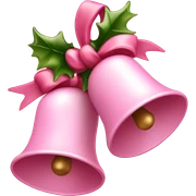 Light pink Christmas bells sticker