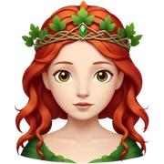 irish princess with crown of vines and red hair sticker
