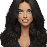smiling girl with blue eyes sticker
