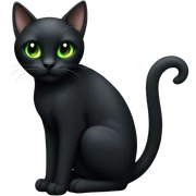 Black cat sticker